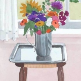 Flowers-on-silver-tray