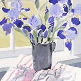 Irises-on-striped-clothGSHI
