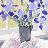 Irises-on-striped-clothGSHI